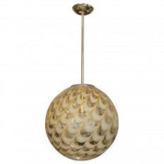 Spherical glass pendant fixture
